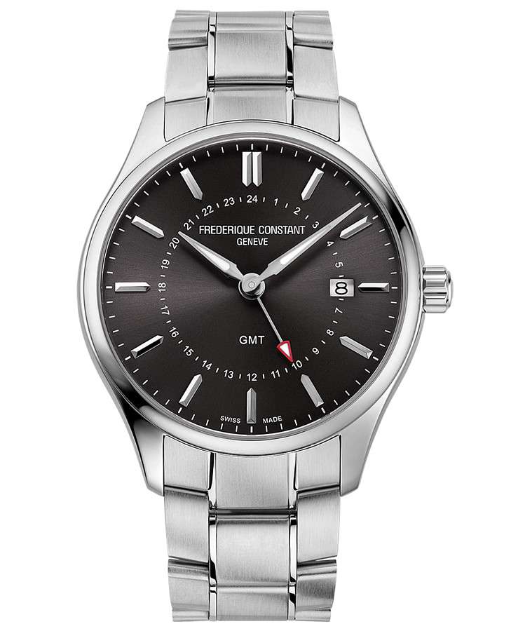 Часы Frederique Constant Classics Quartz GMT FC-252DGS5B6B — мужские, черный