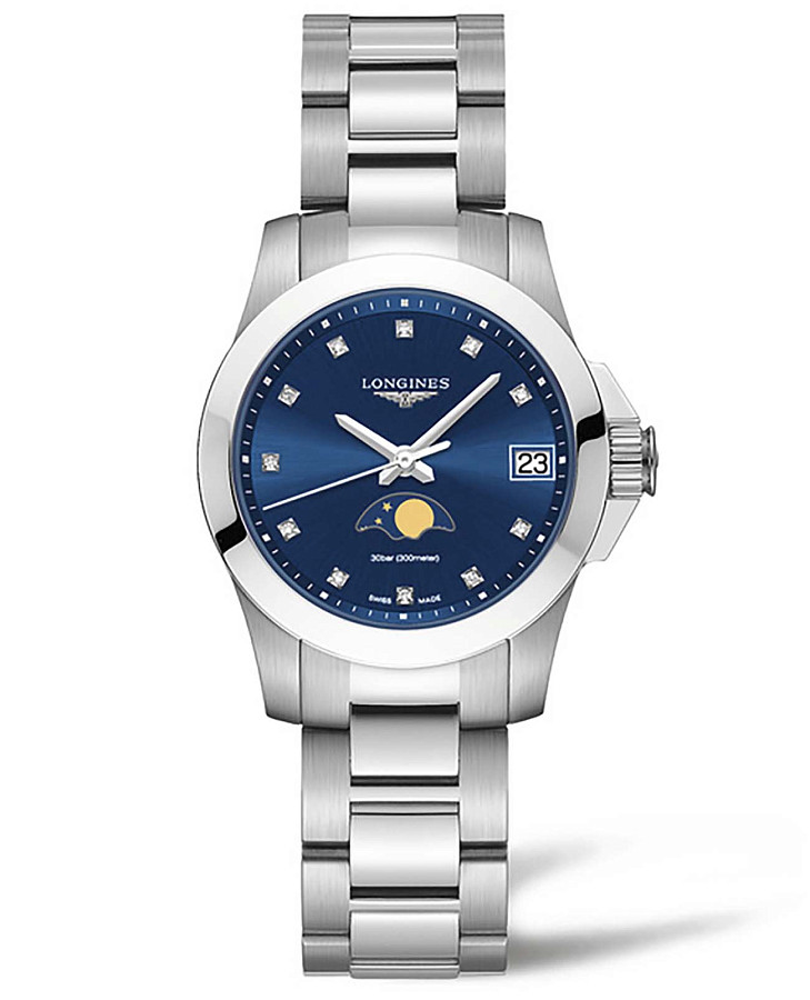 Часы Longines Conquest L3.380.4.97.6 — женские, синий