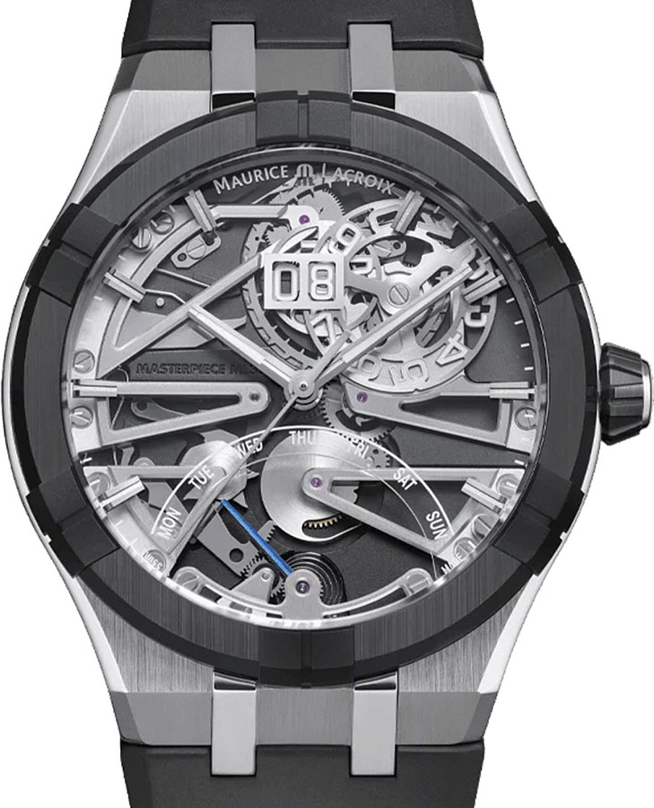 Часы Maurice Lacroix Aikonic Master Grand Date Retrograde AC8008-SSL20-090-2 — механические, металл сталь