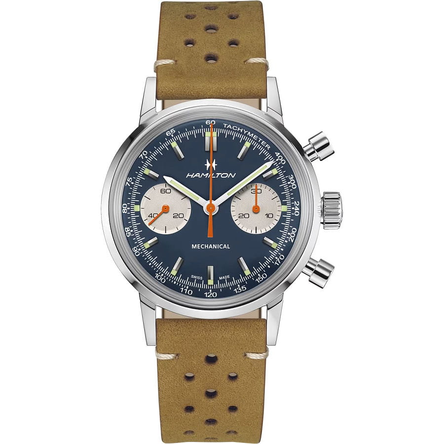 Часы Hamilton American Classic Intra-Matic Chronograph H H38429541 — механические, сталь металл