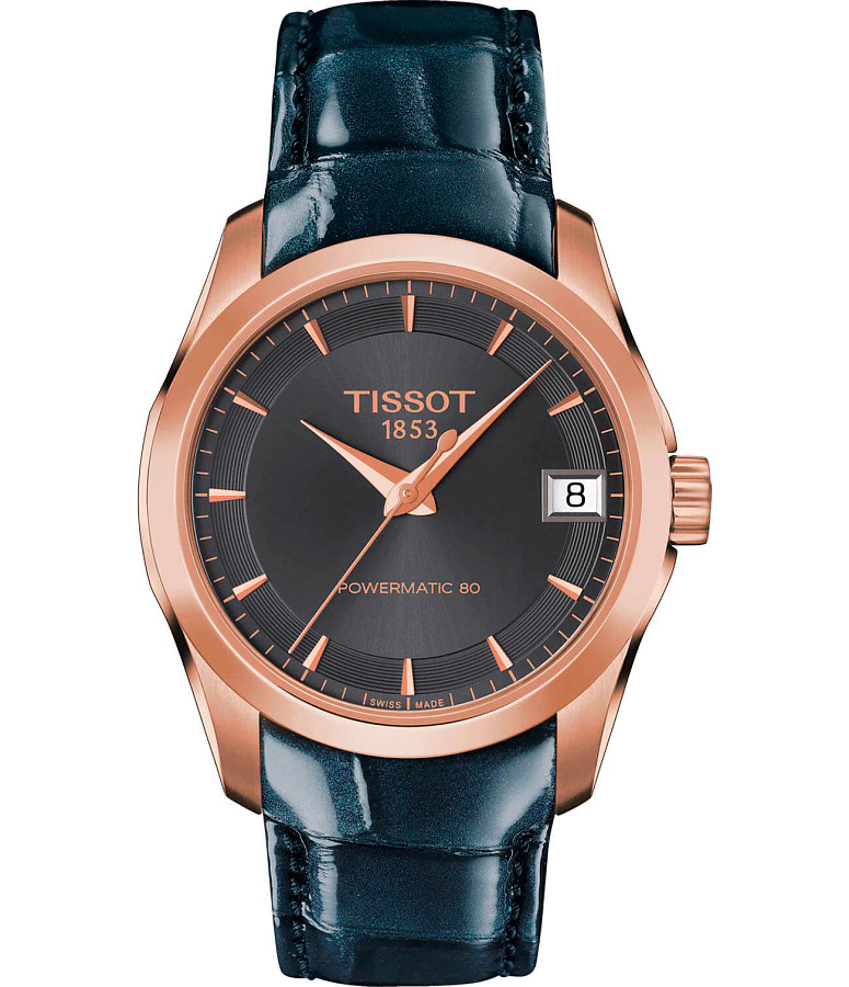 Часы Tissot Couturier Powermatic 80 Lady T035.207.36.061.00 — женские, серый