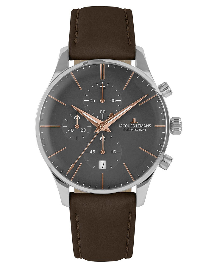 Часы Jacques Lemans Classic 1-2163E — мужские, серый