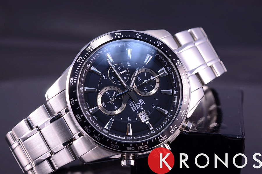Часы Casio Edifice EF-547D-1A1 — кварцевые, Япония, мужские