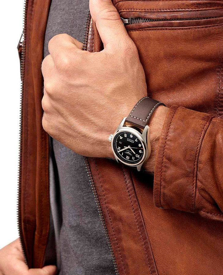 Часы Longines Spirit L3.810.4.53.0 — кожаный, мужские