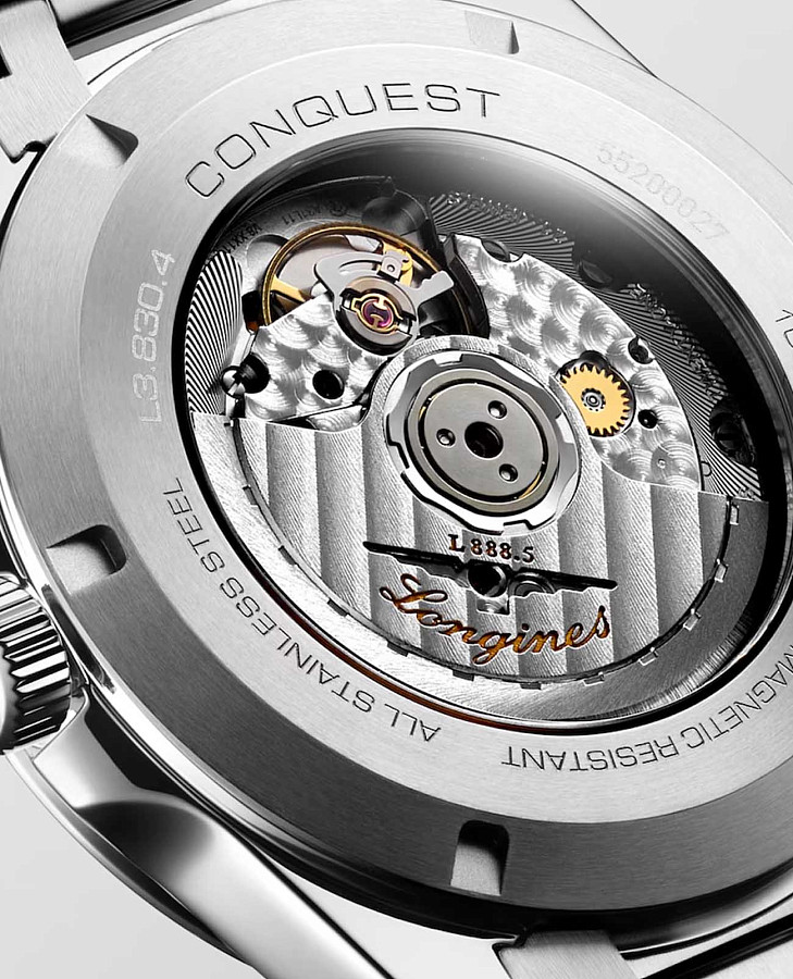 Часы Longines Conquest L3.830.4.72.6 — серебристый, механические
