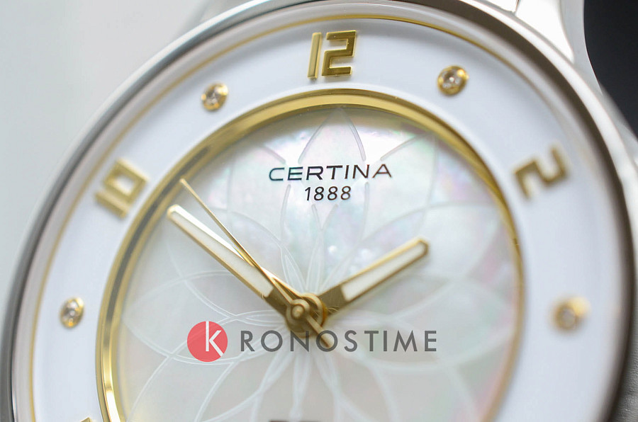 Часы Certina DS-6 Lady C039.251.12.116.00 — нержавеющая сталь с pvd-покрытием, женские