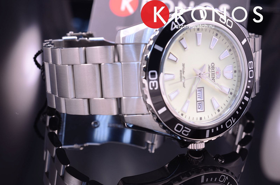 Часы Orient EM75005R (FEM75005R) — сталь металл, Япония
