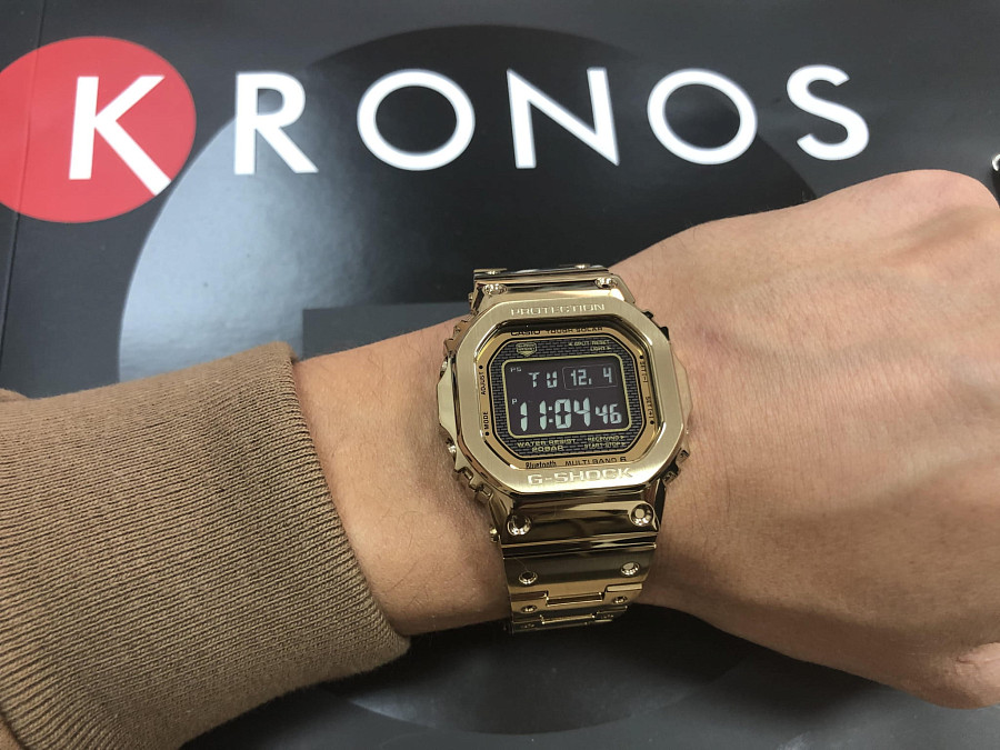 Часы Casio G-Shock GMW-B5000GD-9E — сталь металл, сталь с ip покрытием