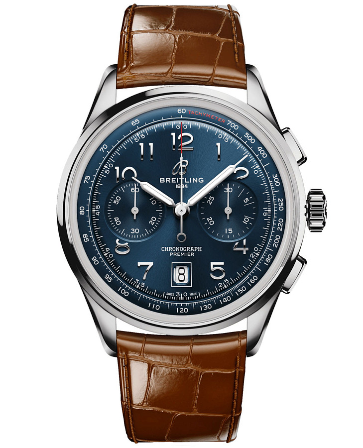 Часы Breitling Premier B01 Chronograph 42 AB0145171C1P1 — мужские, синий