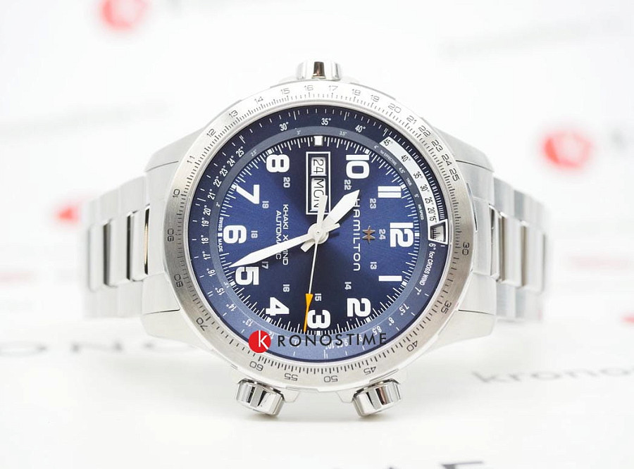 Часы Hamilton Khaki Aviation X Wind Day Date Auto H77765141 — механические, сталь