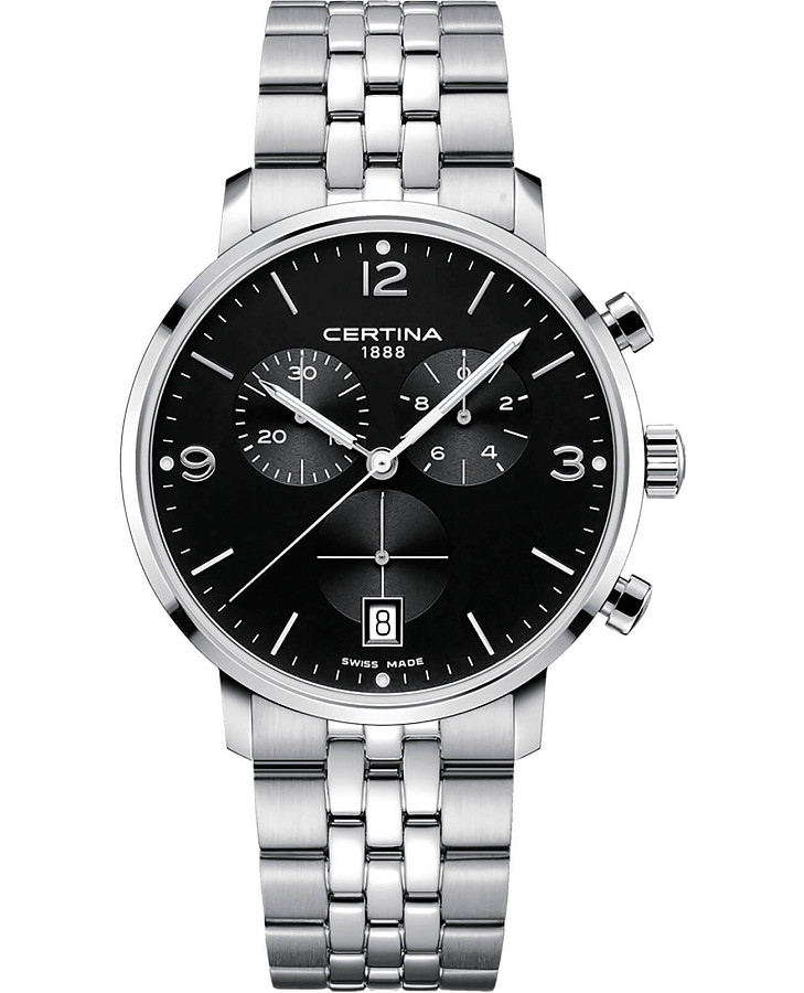 Часы Certina DS Caimano Chronograph C035.417.11.057.00 — мужские, черный
