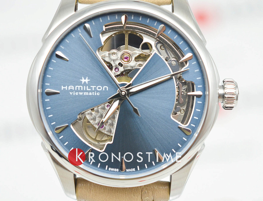 Часы Hamilton Jazzmaster Open Heart Lady Auto H32215840 — кожаный, женские