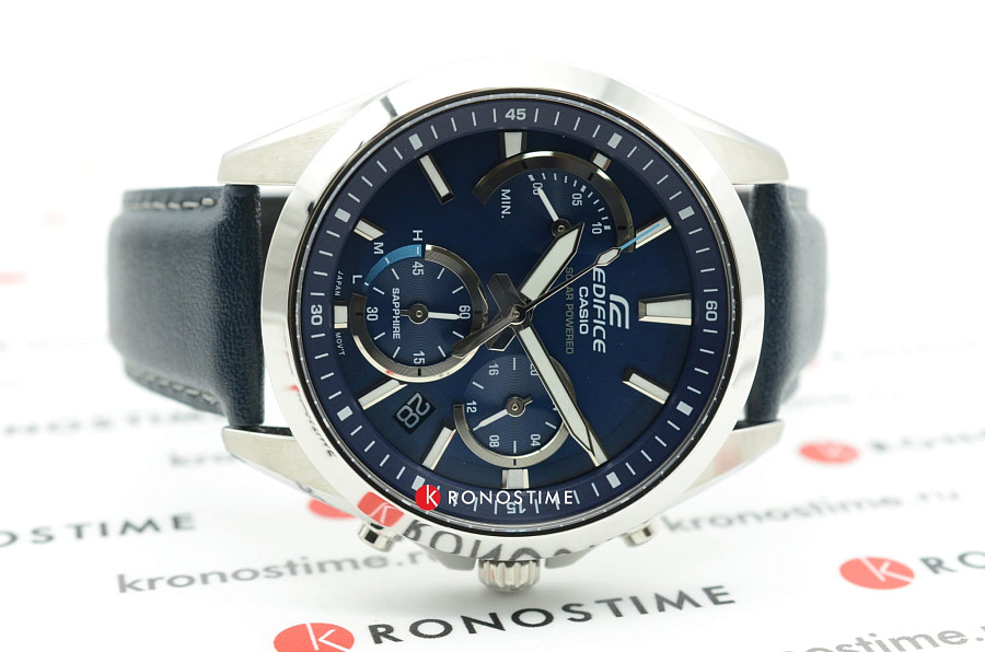 Часы Casio Edifice EFS-S530L-2A — кожаный, мужские