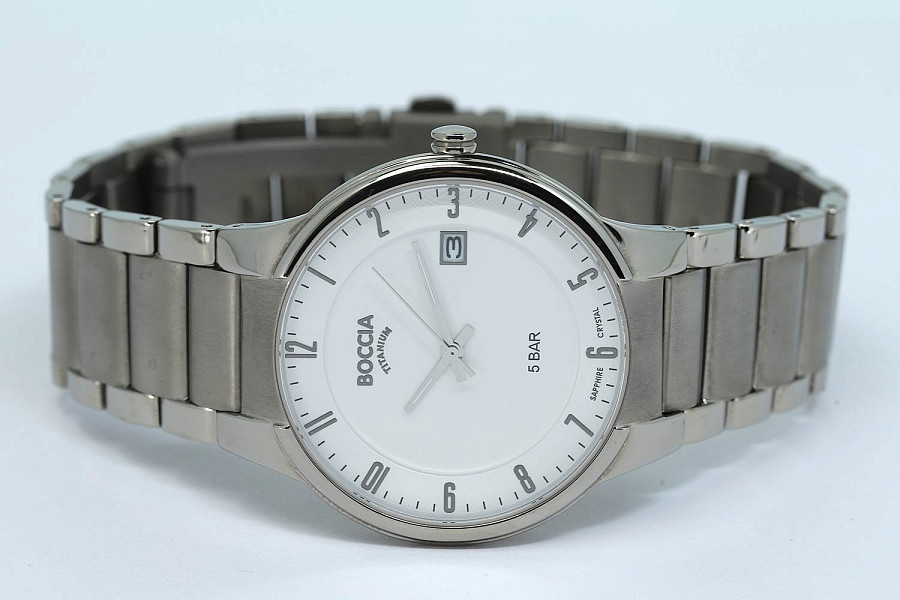 Часы Boccia Titanium 3629-02 — белый, титан
