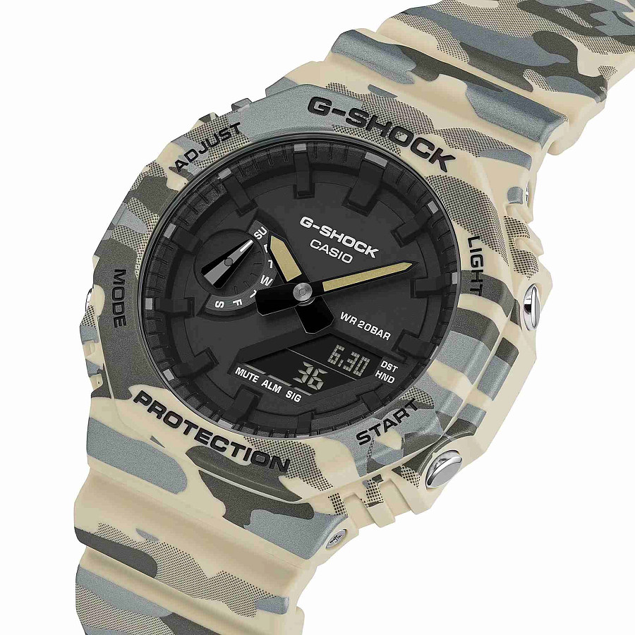 Часы Casio G-Shock GA-2100CM-5A — кварцевые, пластик карбон