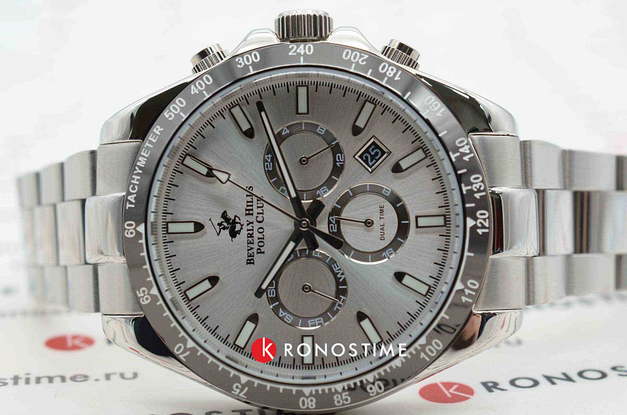 Часы Beverly Hills Polo Club BP3127X.330 — серебристый, сталь
