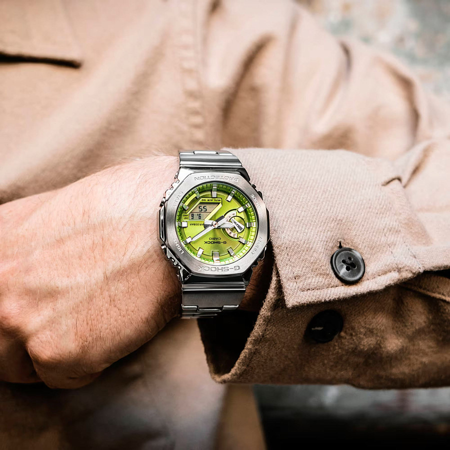 Часы Casio G-Shock GM-2110D-3A — нержавеющая сталь, мужские