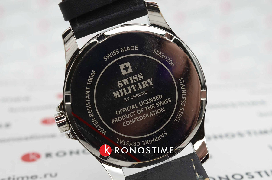 Часы Swiss Military by Chrono Сверхточные SM30200.10 — мужские, черный