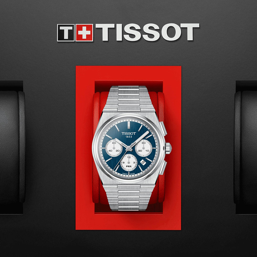 Часы Tissot PRX Automatic Chronograph T137.427.11.041.00 — Швейцария, механические