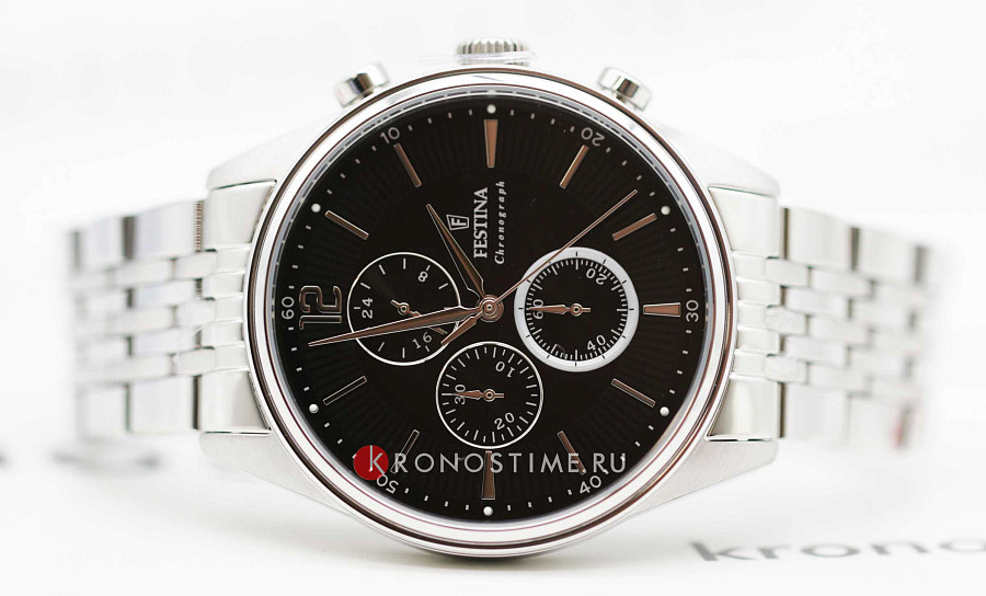 Часы Festina Timeless Chrono F20285/4 — нержавеющая сталь, мужские