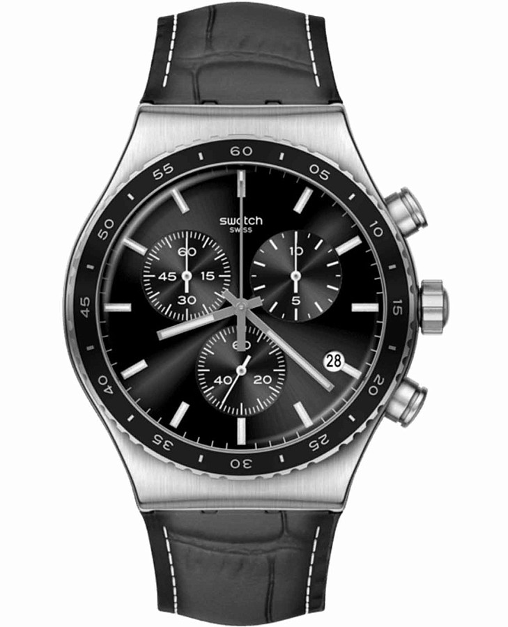Часы Swatch I New Chrono YVS495 — мужские, черный