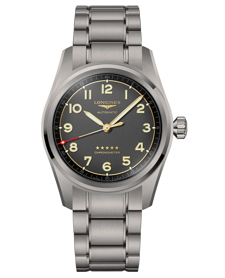 Часы Longines Spirit L3.811.1.53.6 — мужские, черный
