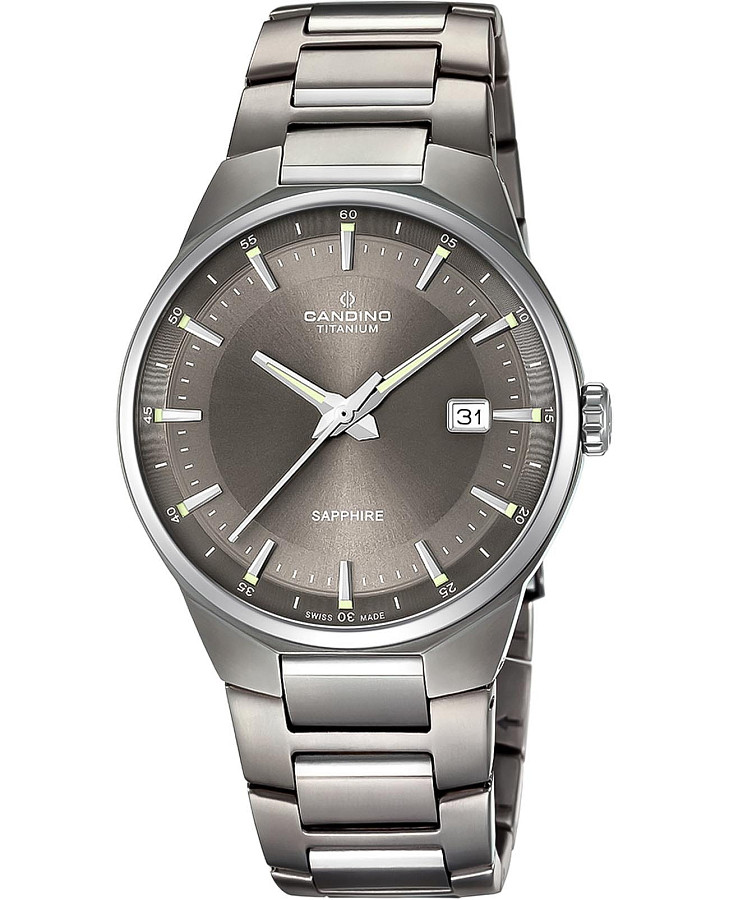 Часы Candino Titanium C4605/4 — мужские, серый