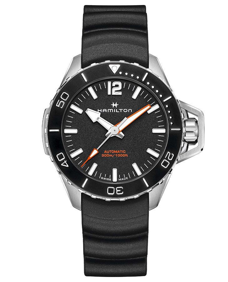 Часы Hamilton Khaki Navy Frogman Auto H77825330 — мужские, черный