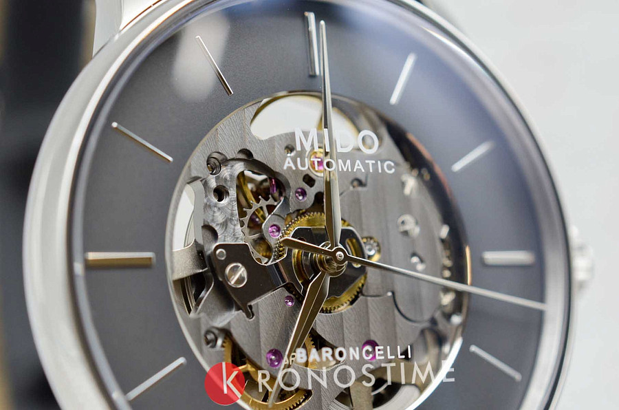 Часы Mido Baroncelli Signature Skeleton M037.436.16.061.00 — кожаный, мужские