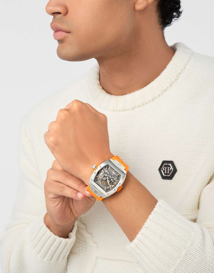 Часы Philipp Plein The Skeleton PWJFA1225 — силикон, мужские