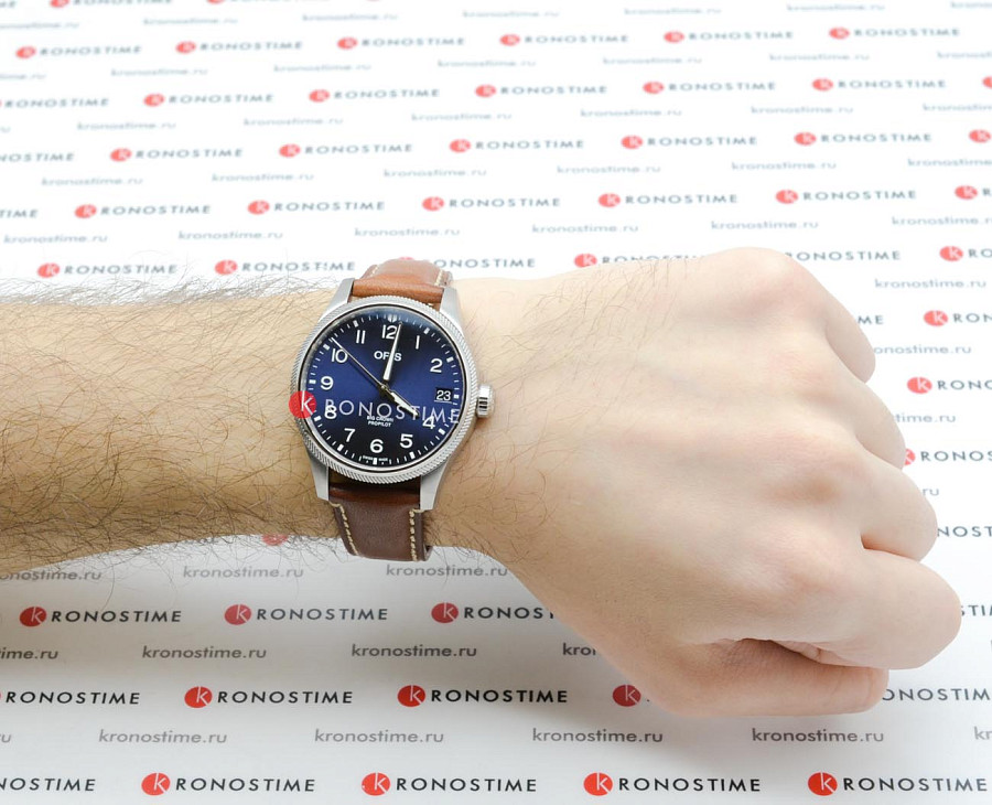 Часы Oris Propilot Big Crown Propilot Big Date 01 751 7761 4065-07 6 20 07LC — синий, сталь металл