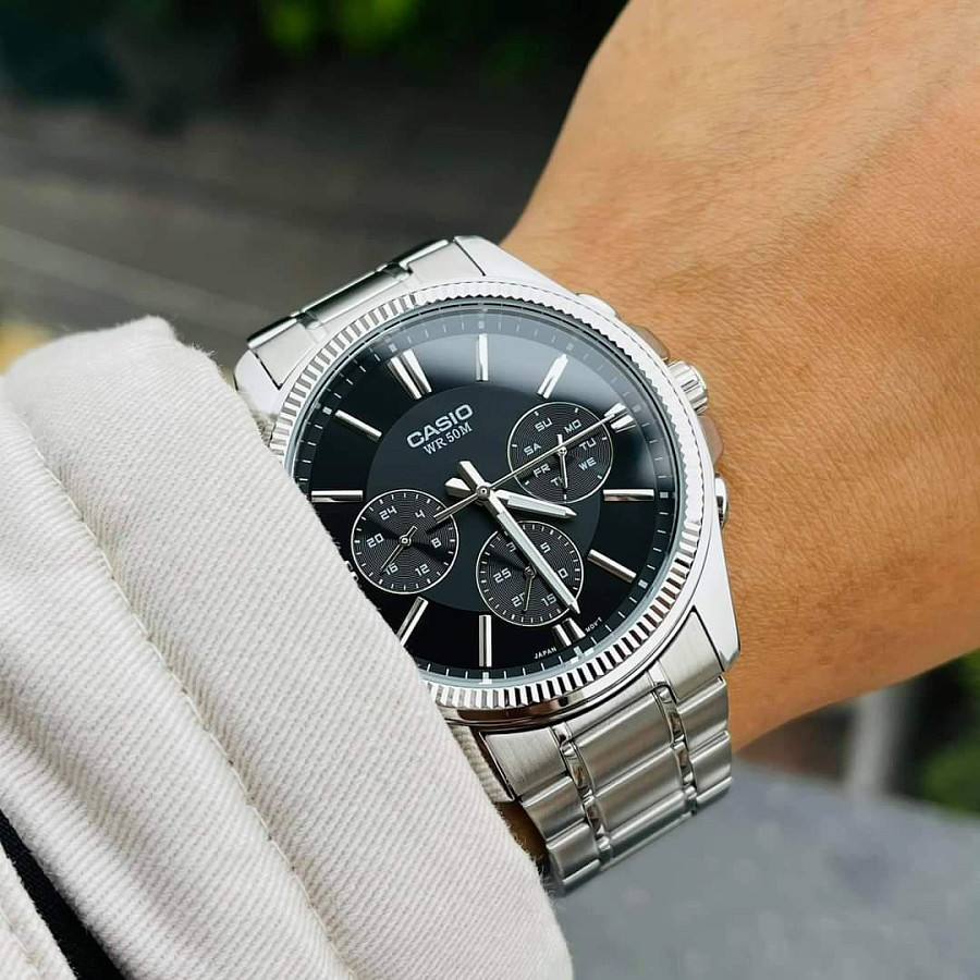 Часы Casio Collection MTP-1375D-1A (MTP-1375D-1A) — металл сталь, Япония