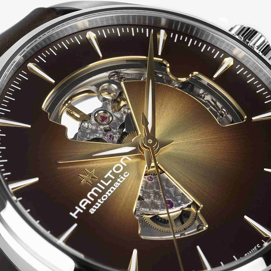 Часы Hamilton Jazzmaster Open Heart Auto H32705501 — механические, сталь металл