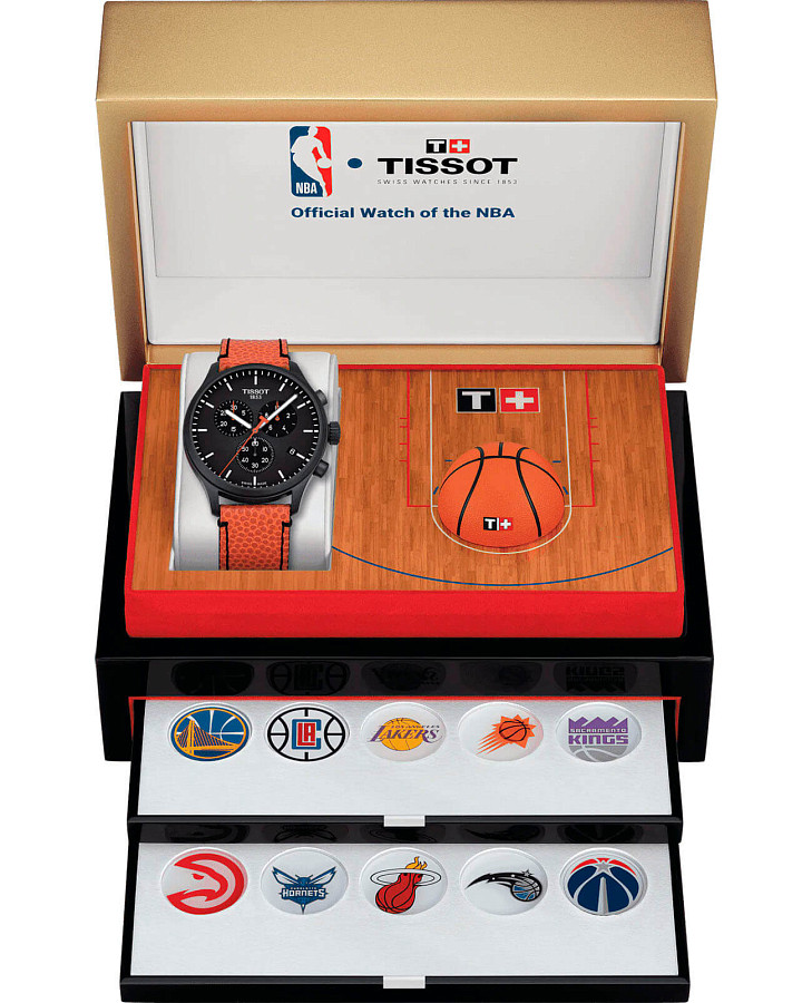 Часы Tissot Chrono XL NBA Collector T116.617.36.051.08 — мужские, кожаный