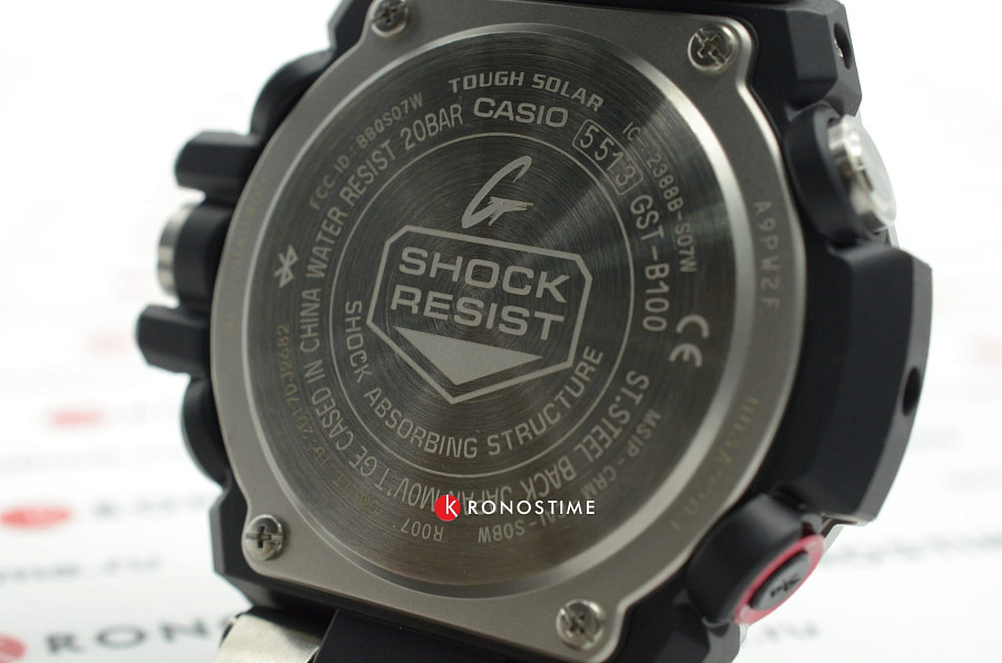 Часы Casio G-Shock GST-B100D-1ADR (GST-B100D-1A) — мужские, нержавеющая сталь