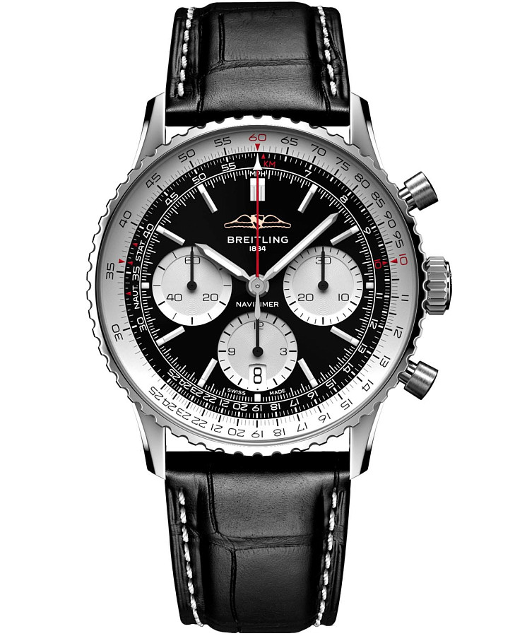 Часы Breitling Navitimer B01 Chronograph 41 AB0139211B1P1 — мужские, черный