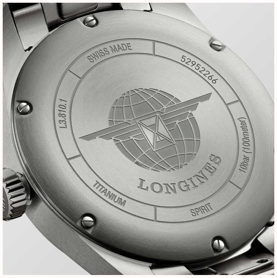 Часы Longines Spirit L3.810.1.53.6 — механические, титан