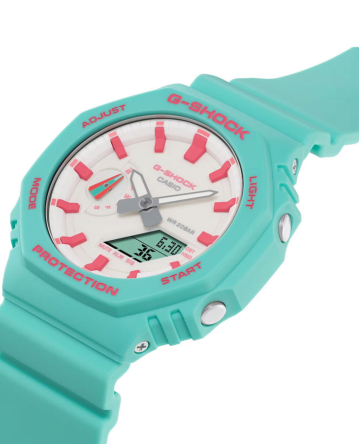 Часы Casio G-Shock GA-2100RB-3ADR (GA-2100RB-3A) — пластик, мужские