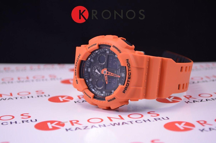 Часы Casio G-Shock GA-100L-4A — электронные, пластик