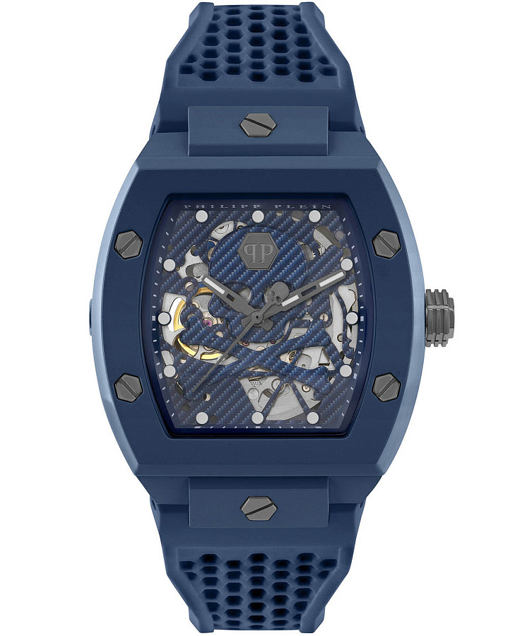 Часы Philipp Plein The Skeleton Ecoceramic PWVBA0323 — мужские, синий