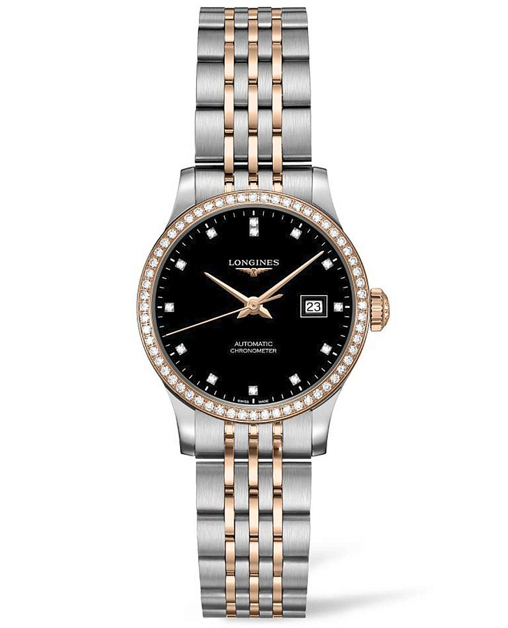Часы Longines Record Collection L2.321.5.59.7 — женские, черный