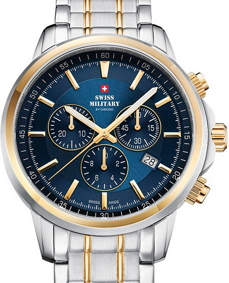Часы Swiss Military by Chrono SM34052.27 — мужские, нержавеющая сталь с pvd-покрытием