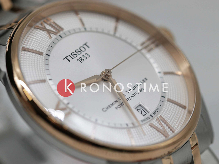 Часы Tissot Chemin des Tourelles Powermatic 80 42 mm T139.407.22.038.00 — Швейцария, механические