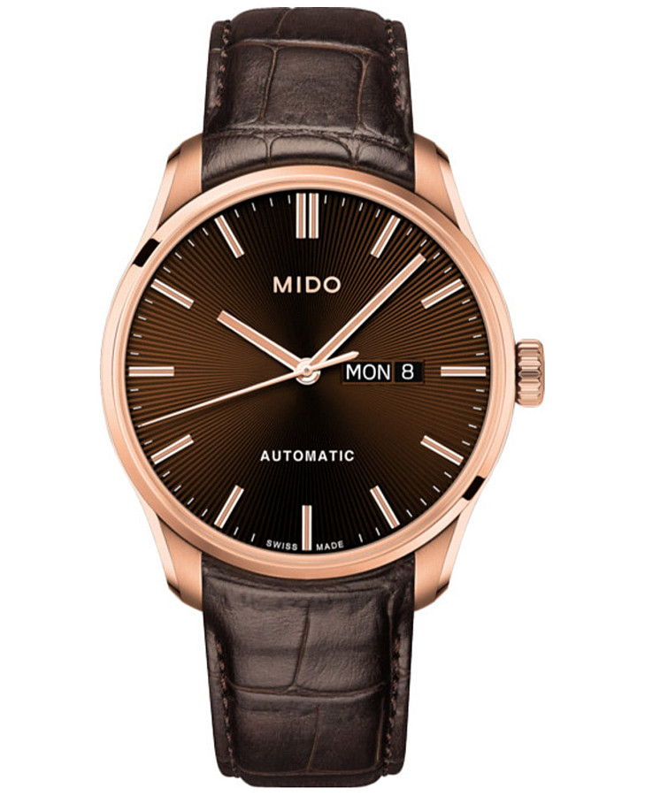 Часы Mido Belluna Sunray M024.630.36.291.00 — мужские, коричневый