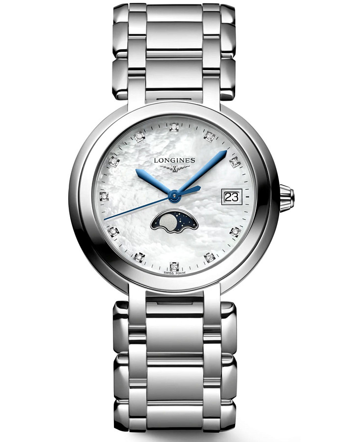 Часы Longines PrimaLuna L8.116.4.87.6 — женские, перламутровый