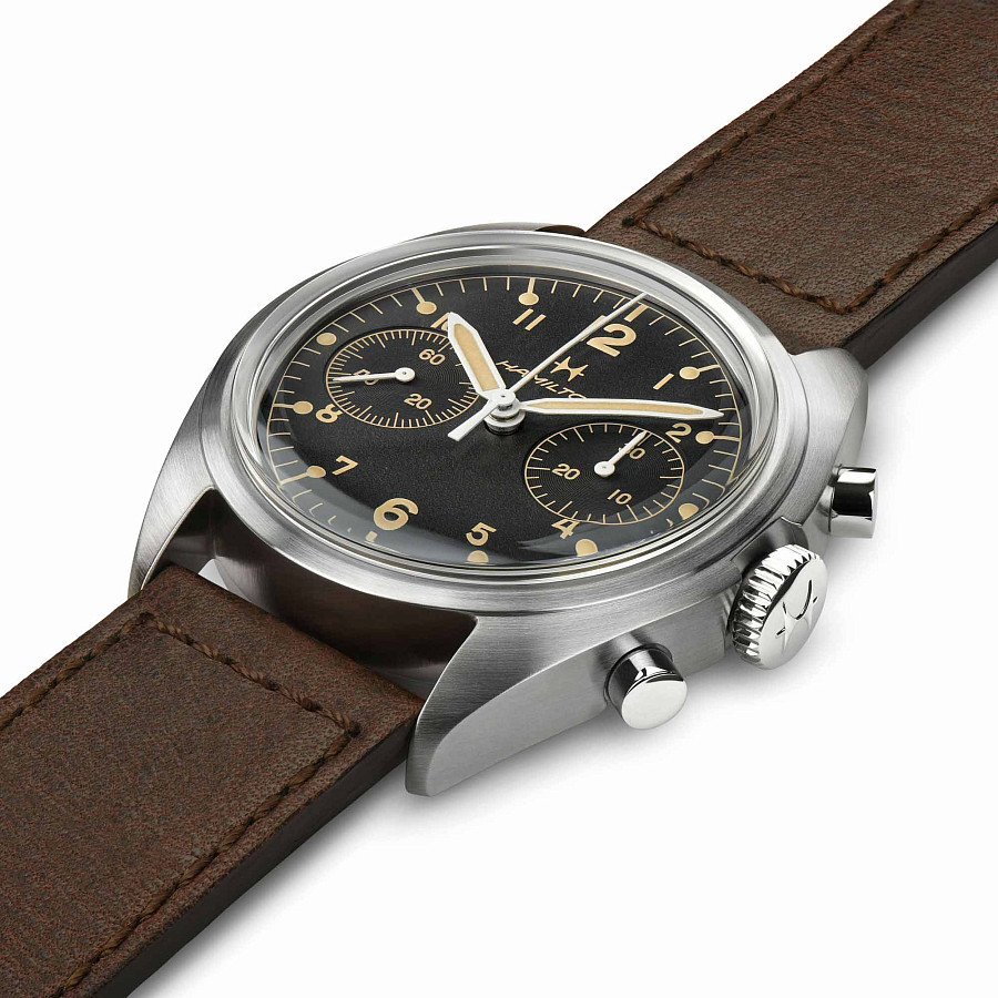 Часы Hamilton Khaki Aviation Pilot Pioneer Mechanical H76409530 — кожаный, мужские