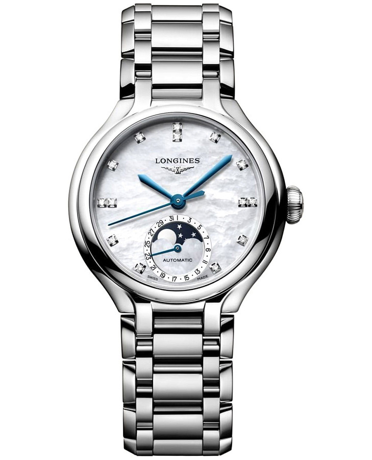 Часы Longines Elegance PrimaLuna L8.126.4.87.6 — женские, перламутровый