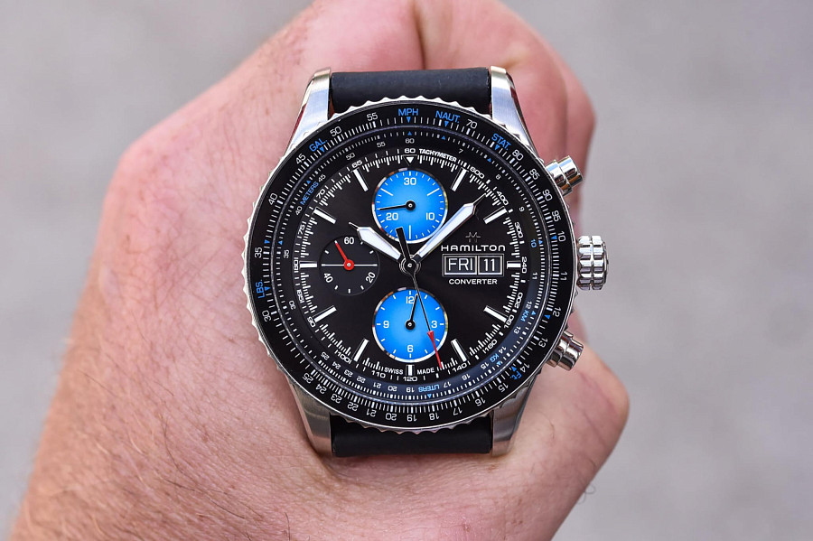 Часы Hamilton Khaki Aviation Converter Air Zermatt Limited Edition H76706730 — сталь металл, кожаный