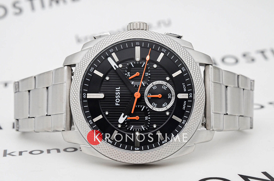 Часы Fossil Machine FS6095 — кварцевые, металл сталь