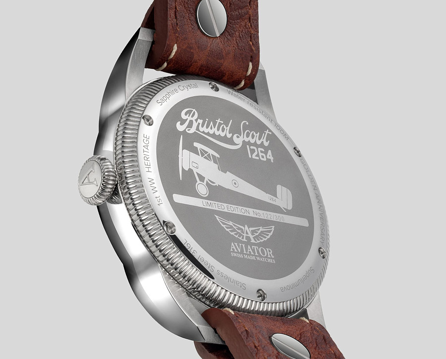 Часы Aviator Bristol Scout V.3.18.0.191.4 — металл сталь, Швейцария